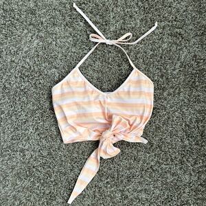 Like New Kortni Jeane Striped Tied Up Top Size S